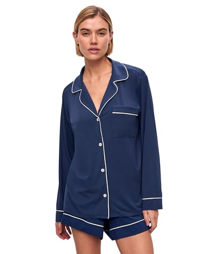 Eberjey Gisele Long Sleeve Top & Short PJ Set for Women - Tencel